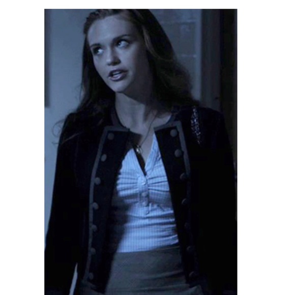 H&M Short Military Style Blazer Size 8 Black - Picture 3 of 7